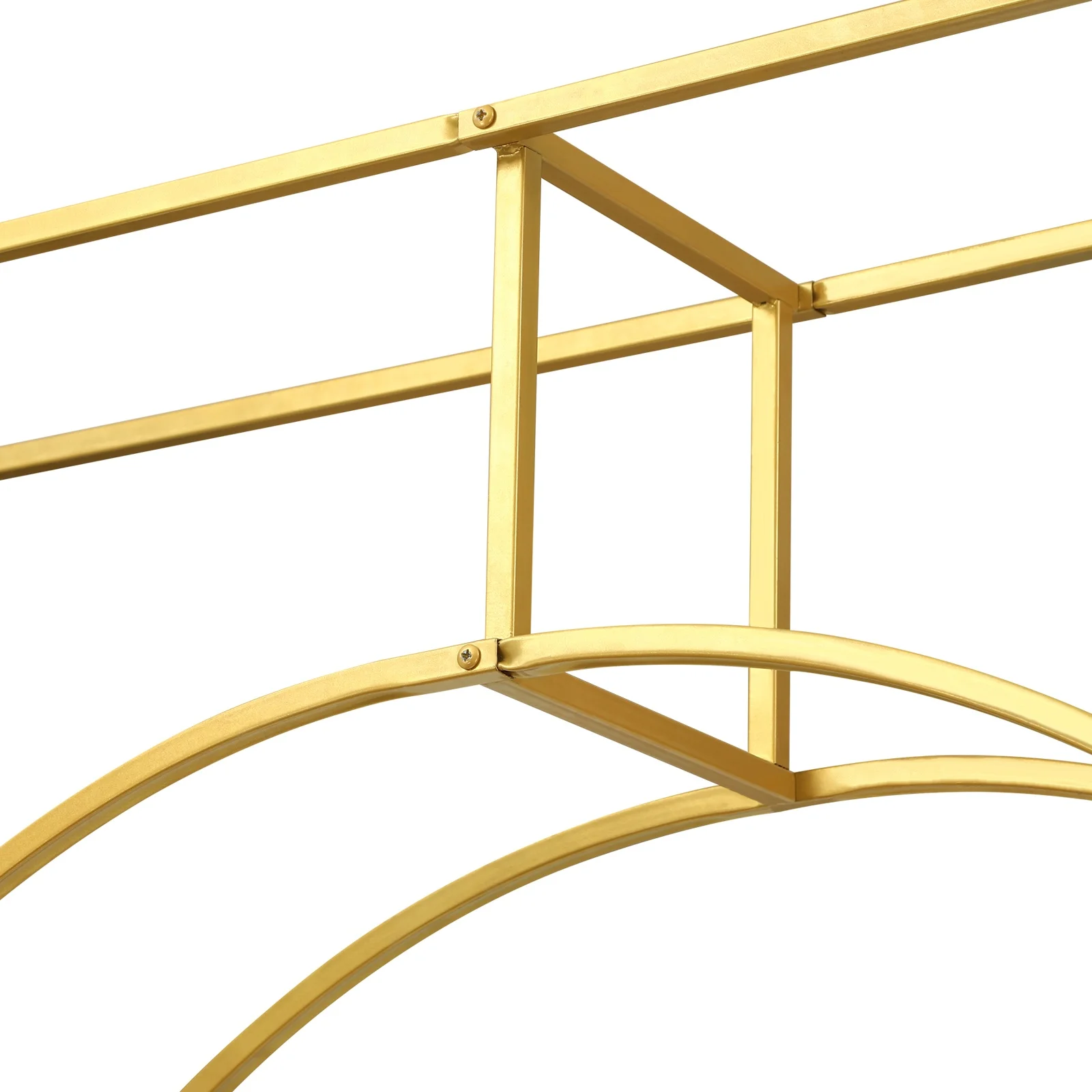 Heavy Duty Carbon Steel Ceremony Arch Frame High Temp Baking Paint Anti-Rust Square Outer Round Inner Design Reinforced Crossbar Rounded Safe Edge Detachable Easy Store For Salon Store Opening Commercial Event Floral Balloon Background Prop - view 5
