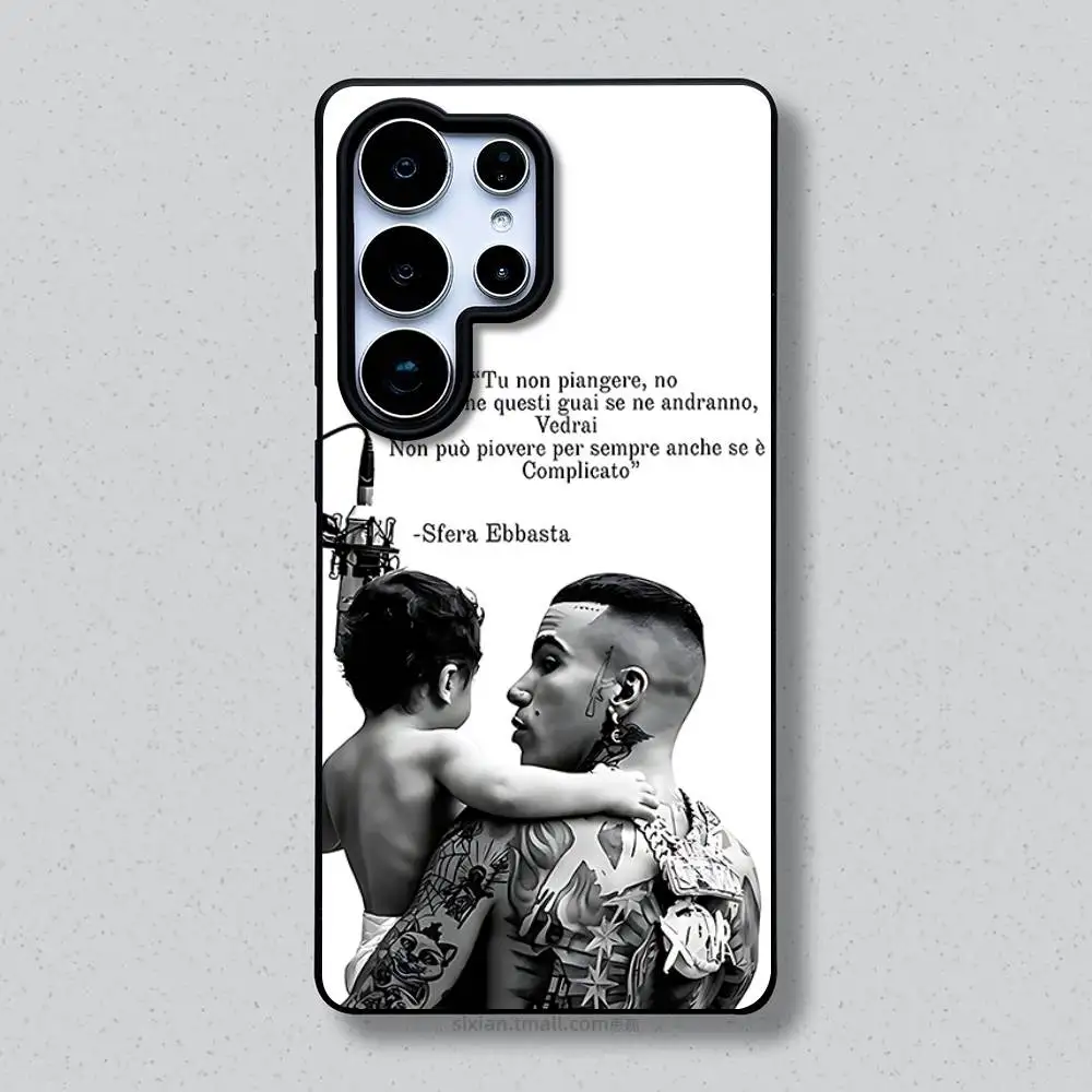 S-Sfera Ebbasta SFE 전화 케이스 삼성 갤럭시 A 91,80,73,72,71,53,52,51,22,5G 충격 방지 소프트 블랙 커버