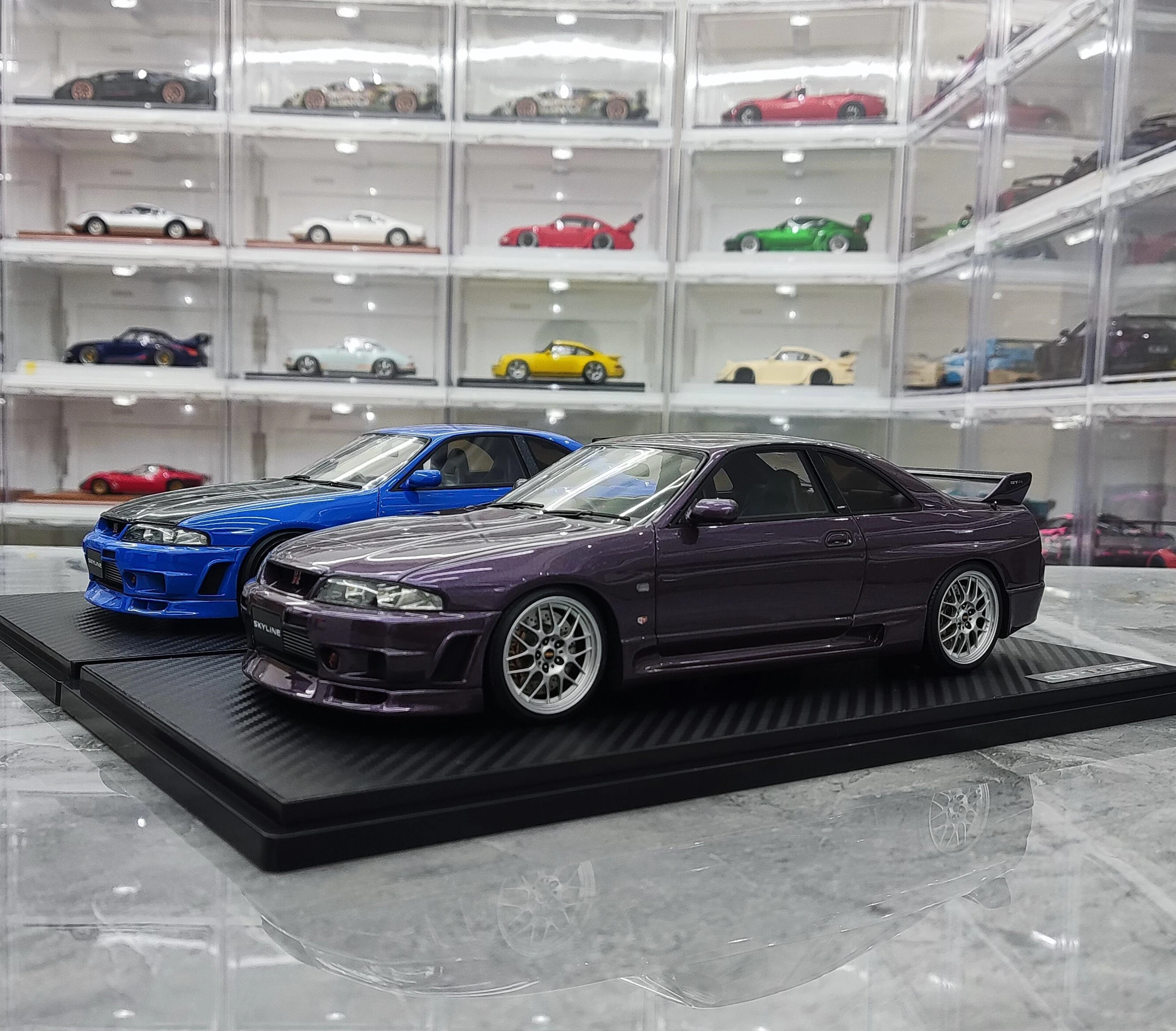 IG 1:18 For GTR R33 Skyline JDM Simulated Limited Edition Alloy Static Car Model Toy Gift