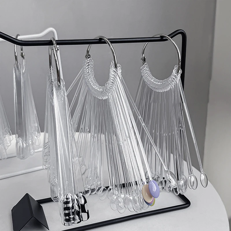 Falsche Nail Art Farbkarte Display Stand Gel Nagellack Vorlage Fächerform Nail Art Tipps Probenständer Nagellack Übungspalette