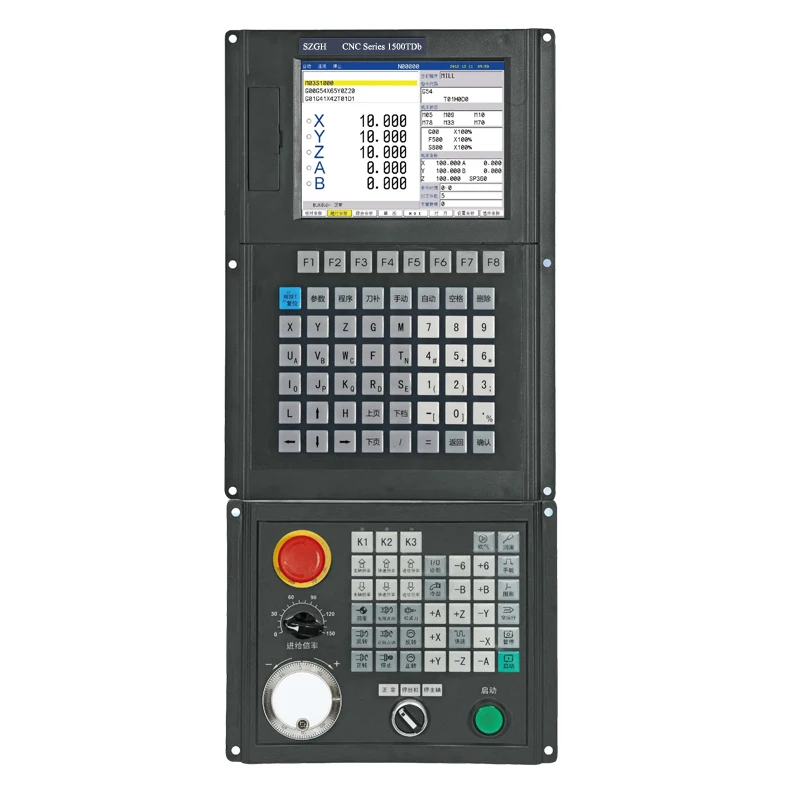 Best CNC 4 Axis Vertical CNC lathe controller with Modbus Type CNC1500TDc new interface for servo ac motor high performance.