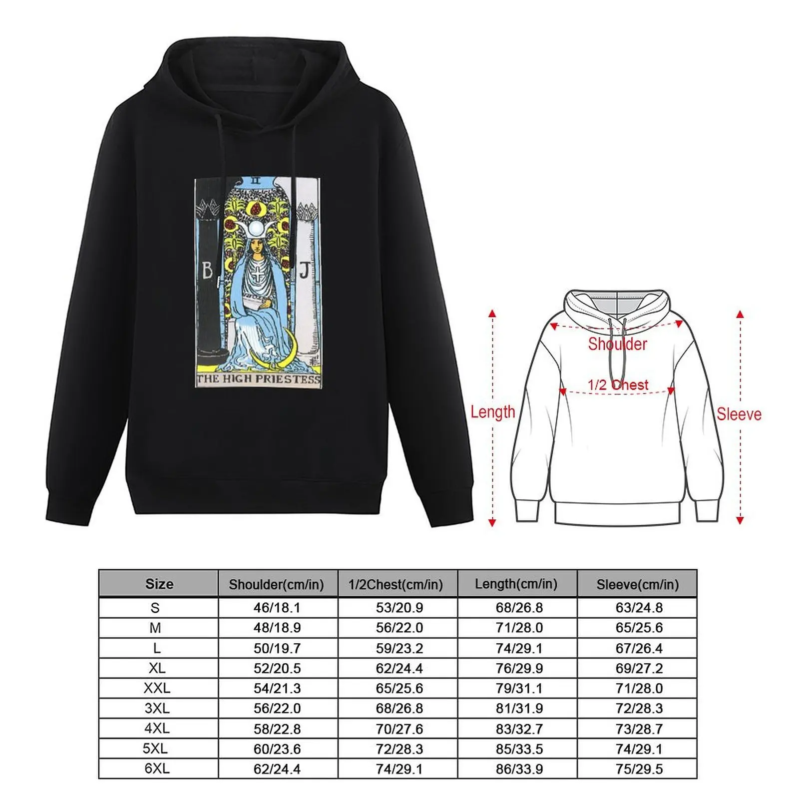 High Priestess Tarot Hoodie mens designer clothes men's sweat-shirt set blouse men's autumn clothes new in hoodies