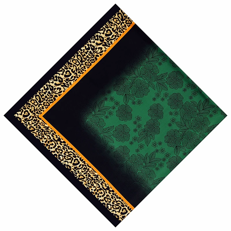 Écharpe en sergé imprimé Vintage pour femmes, foulard de luxe, enveloppe dames, 130cm x 130cm, nouvelle collection