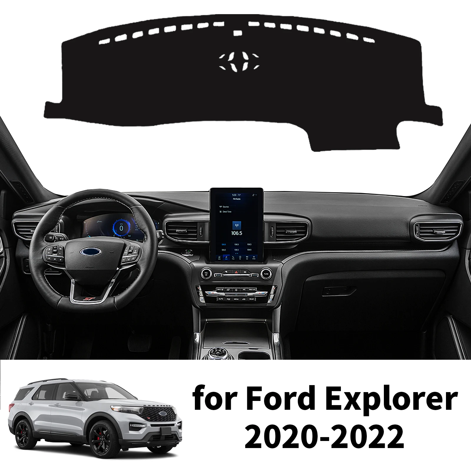 

Car Dashboard Mat Accessories for Ford Explorer U625 MK6 2022 2021 2020 Sunshade Protective Carpet Dash Mat Dashmat