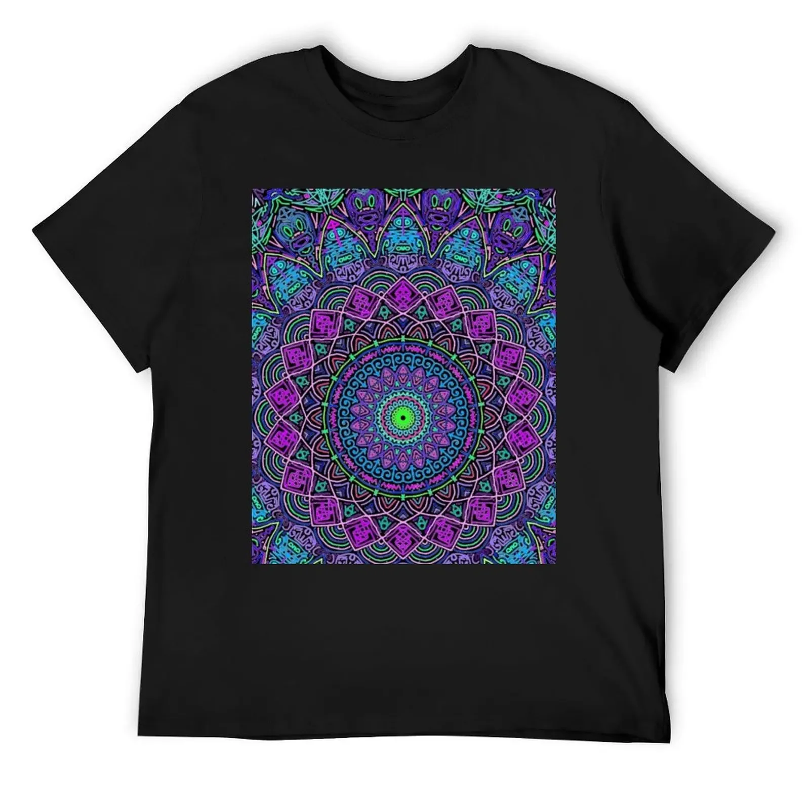 Intricate cool colour mandala T-Shirt heavyweights graphic t shirts designer shirts mens clothes