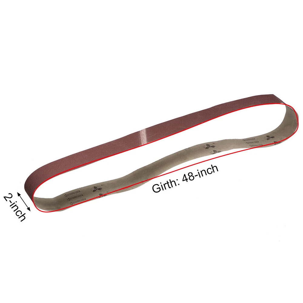 1pc Aluminium Oxide Abrasive Sanding Belt 40-1000# Coarse To Fine Grinding Belt 48"*2"Aluminium Oxide Sanding Belt Abrasive Belt