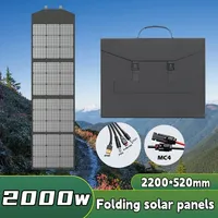 2000W Heavy-Duty Foldable Solar Panel Kit - High-Efficiency Charger for 12V AGM/LiFePO4 Batteries & Power Stations