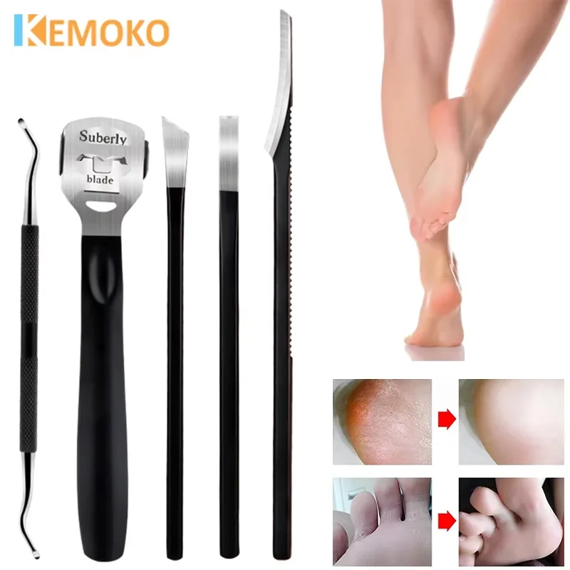 Professional Pedicure Knife Set for Feet Toenail Blade Tool Nail Shaver Ingrown Cuticle Scraper Foot Repair Stainless Steel Care