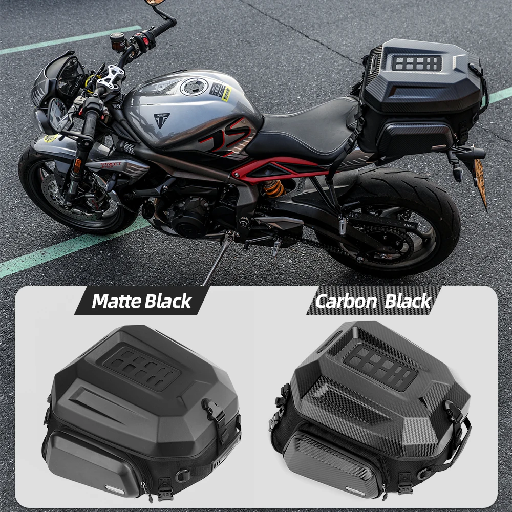 Rhinowalk Motorcycle Tail Panner Bag Waterproof 23L-35L Expandable Rear Backpack Inner Rainproof Bag For Full Face Helmet