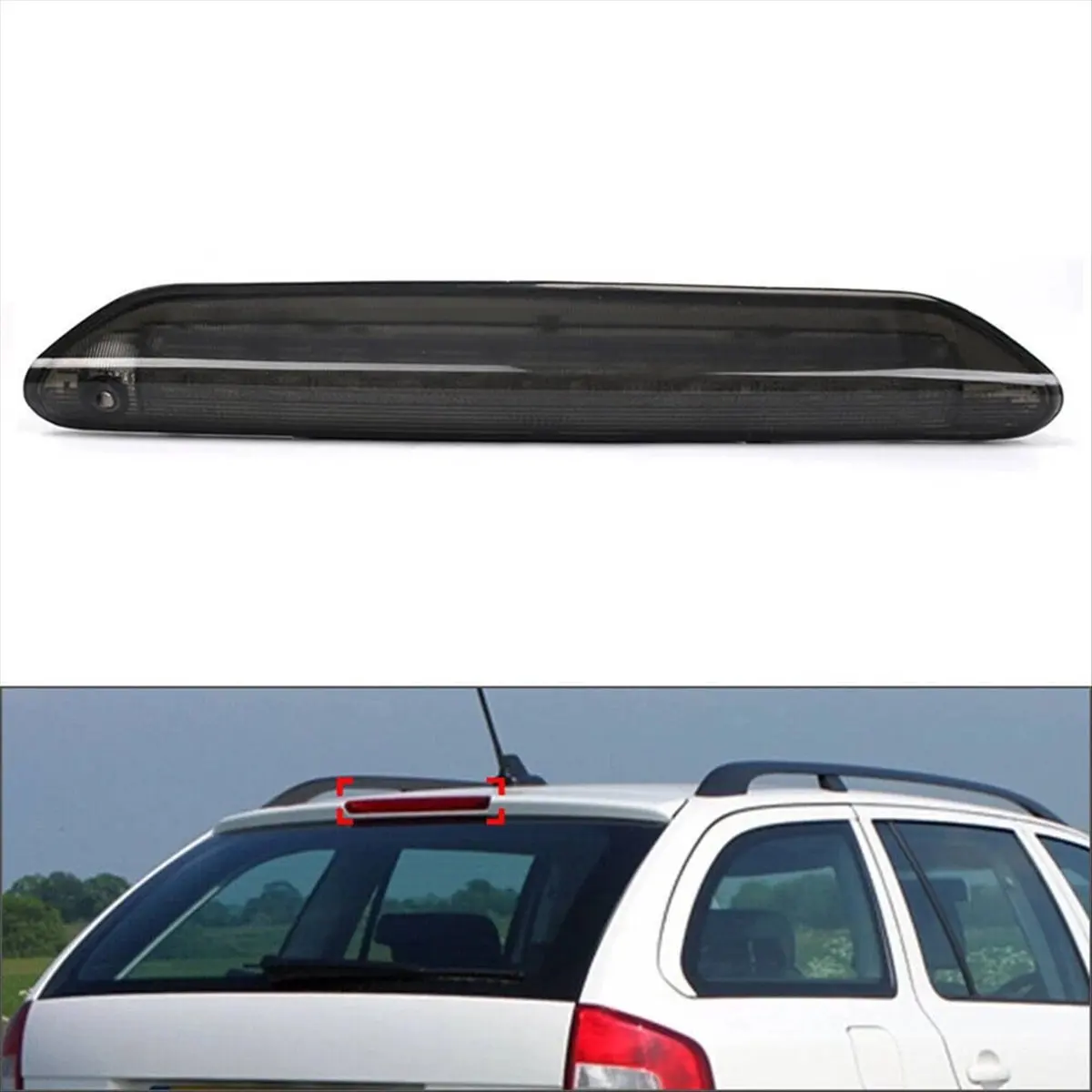 #24F (Black)High Mount Brake Light Third Rear Brake Warning Light for Skoda,Automotive Parts & Accessories