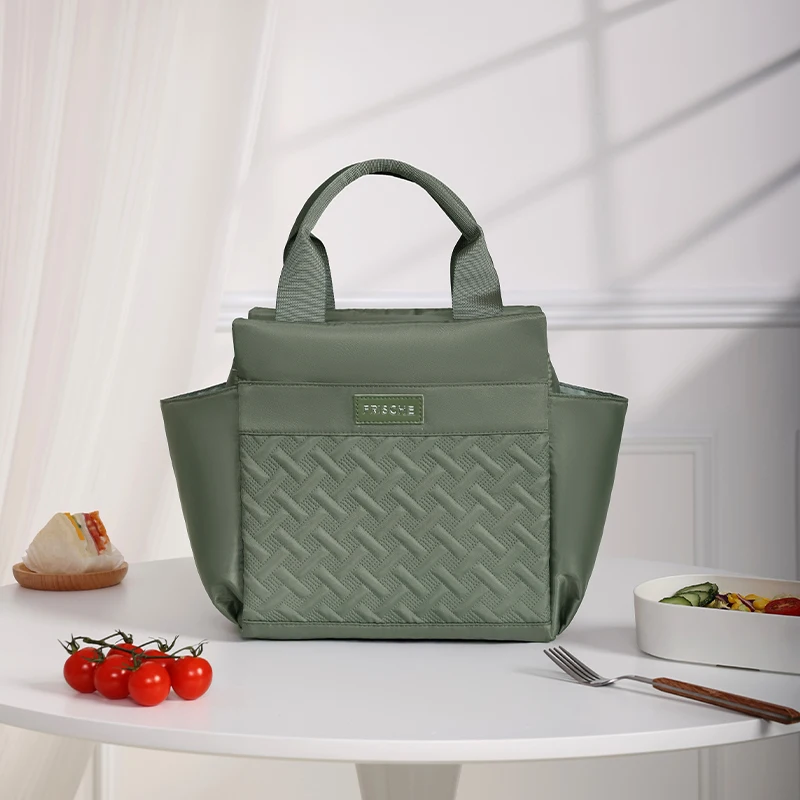 Tragbare Lunchtasche für Damen, große doppellagige Lunchbox, geeignet für die Arbeit, isolierte und auslaufsichere Lunchbox mit doppeltem Fach