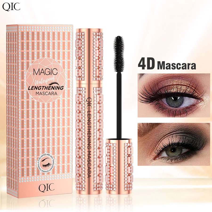 Waterproof 4D Diamond Shine Volume Curl Mascara Luxury Style Smudge-proof Eye Makeup for All Skin Types Eye Cosmetics