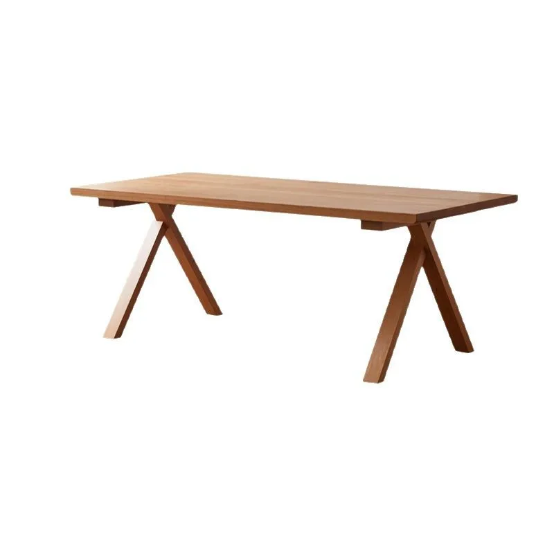 

North American cherry wood solid wood desk household small apartment computer desk Nordic log living room large board