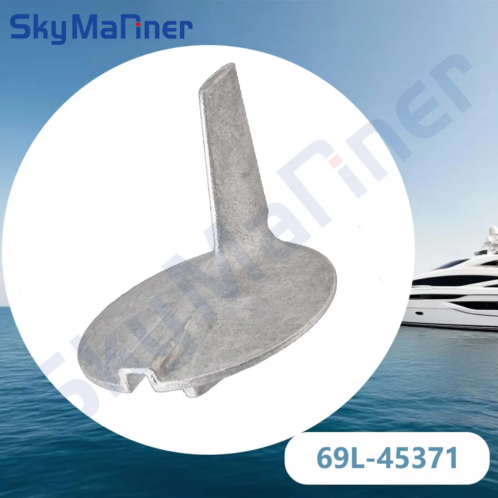 Trim Tab Anode For Yamaha 69L-45371 Outboard Motor 200HP 225HP 250HP 300HP Replaces 18-6122Z 69L-45371-00-00 parts