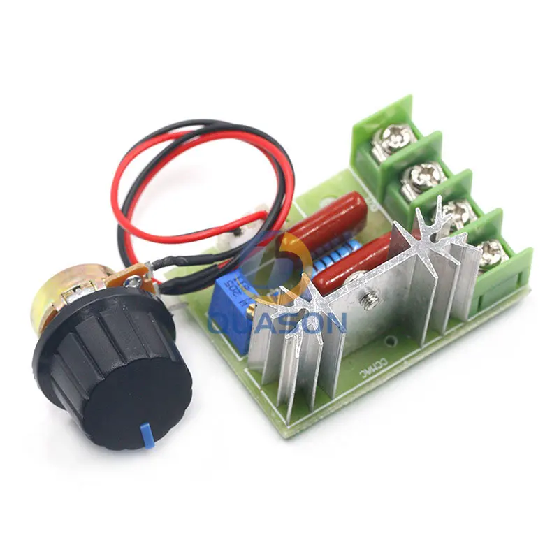 Regulador de voltaje SCR de alta potencia, atenuadores de atenuación, módulo regulador de velocidad del Motor, potenciómetro, AC 220V, 2000W