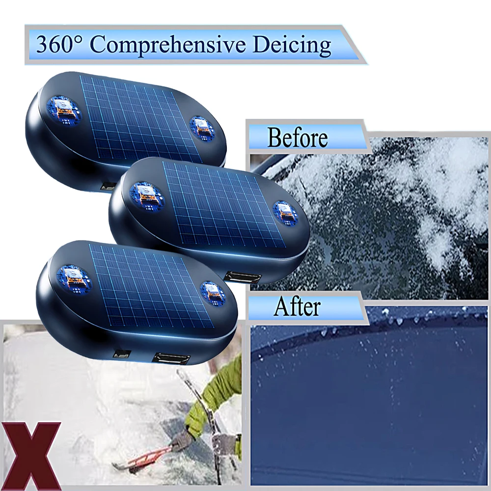

Electromagnetic Car Snow Removal Device Antifreeze Snow Removal Instrument Solar Car Windshield Snow Remover Defroster