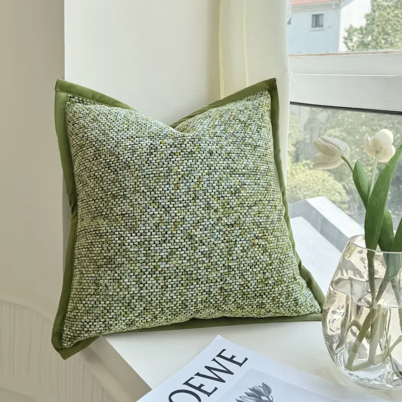 Light French premium velvet pillow feeling bedside soft bag cushion model room Nordic light luxury living room sofa pillow