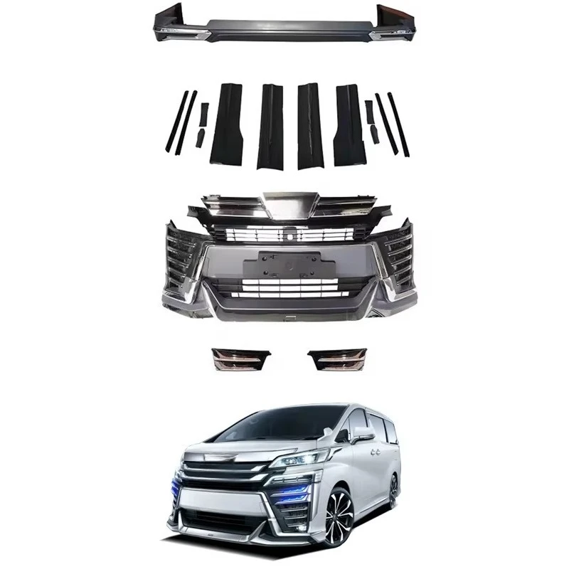 

Car Accessories Body Kit For Vellfire 2018-2022 Update Modelista Model Front Lip And Rear Diffuser Tail Pipes