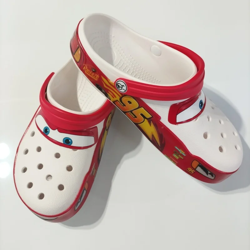 ديزني كارتون الأبيض 95 سيارة توهج الأطفال النعال الكبار غير مضيئة النعال تنفس مقاومة للاهتراء لا شعار النعال