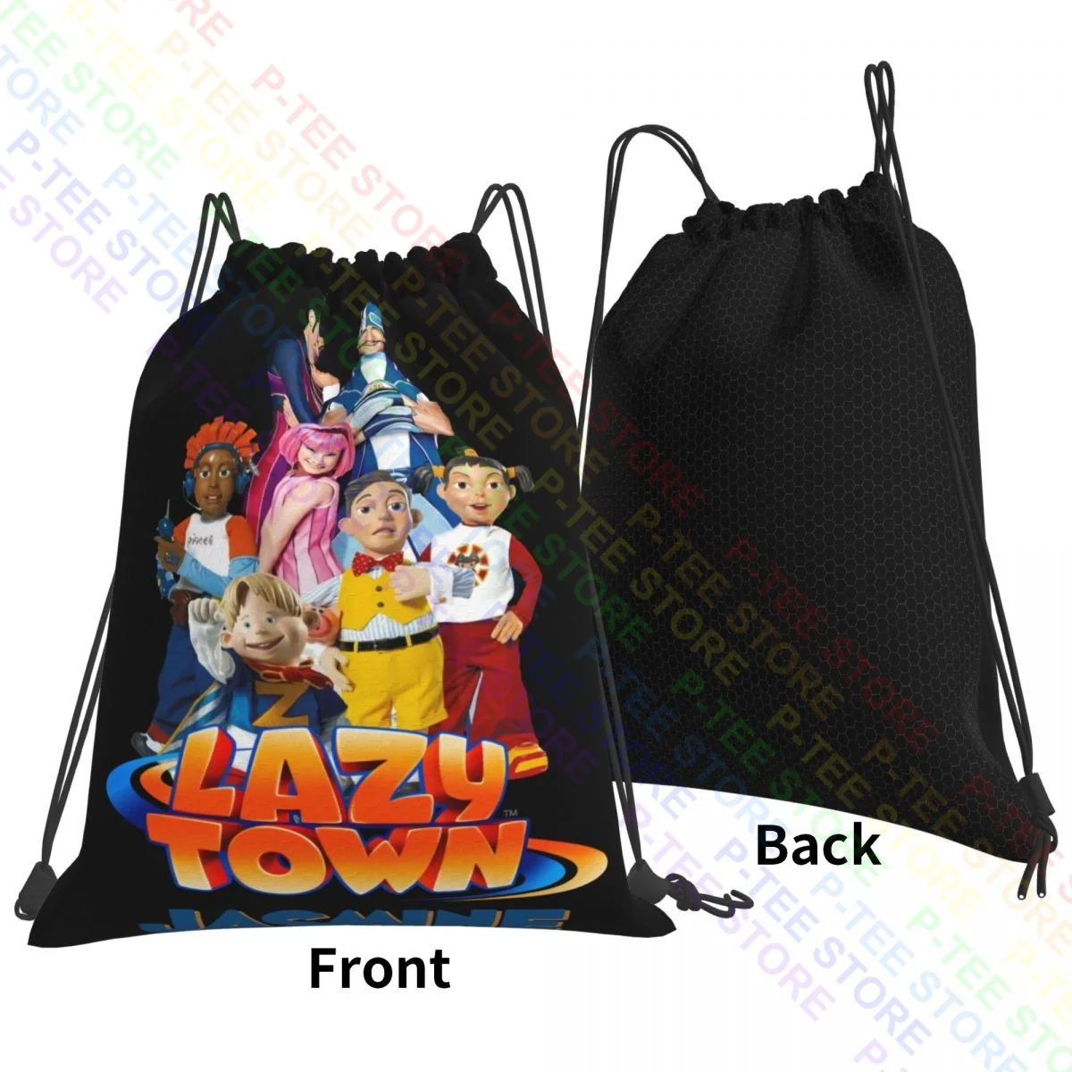 Lazy Town Stephanie Sportacus Drawstring Bags Gym Bag Vintage Swimming Personalised School Sport Bag