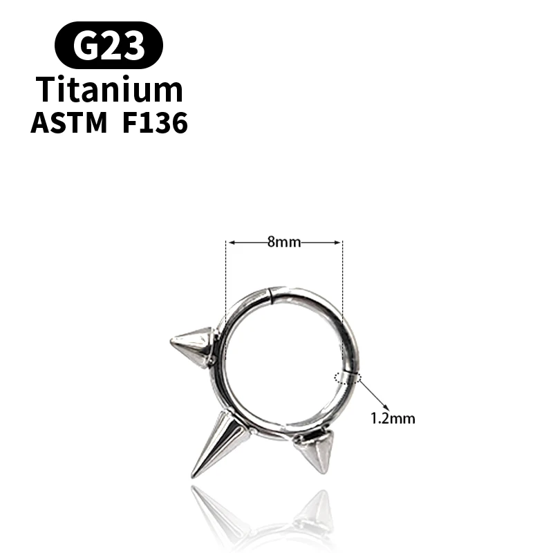 G23 Titanium Hoop Earrings Tiny Rings Cartilage Small Helix Piercing Conch Earlobe Tragus Circle Men Nose Ring Hoops