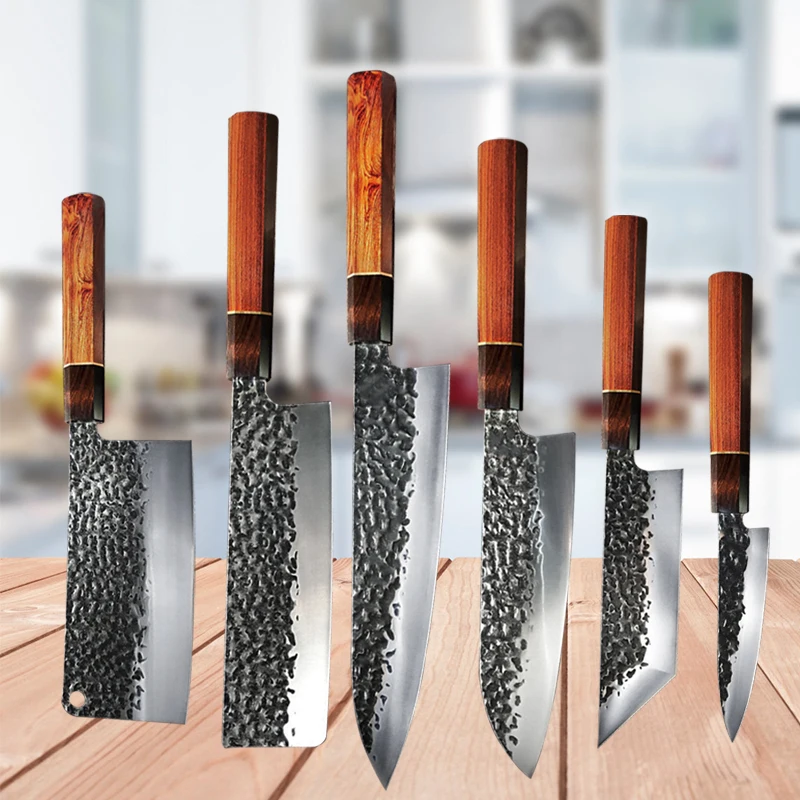 

Японские ножи Santoku Kiritsuke, набор ножей шеф-повара 90Cr18MoV, режущий Кливер для рыбы, мяса, говядины, нарезки сашими