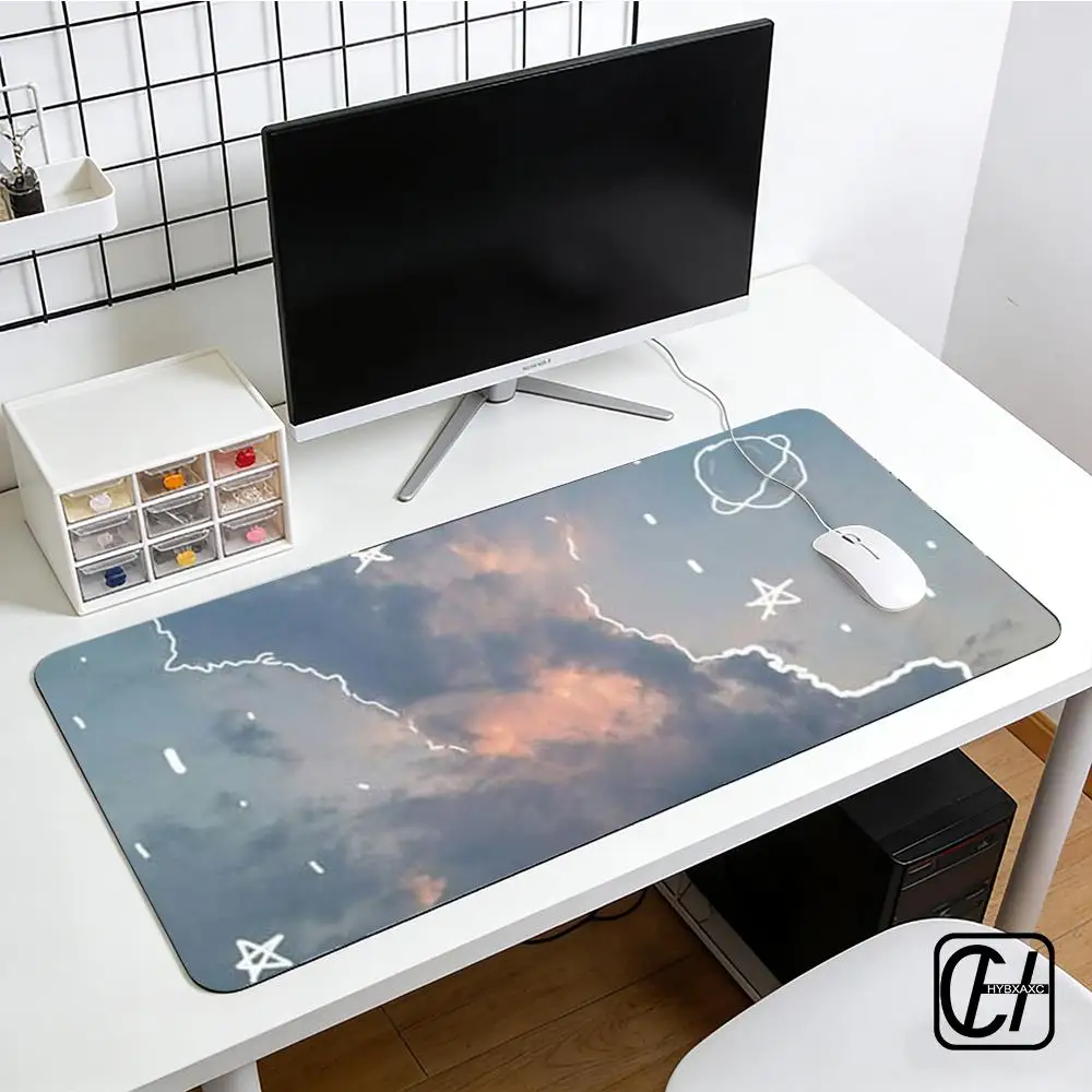 Oil Painting Watercolor Mouse Pad Large Rubber Anti-slip PC Desk Accessories Mousepad for Office &