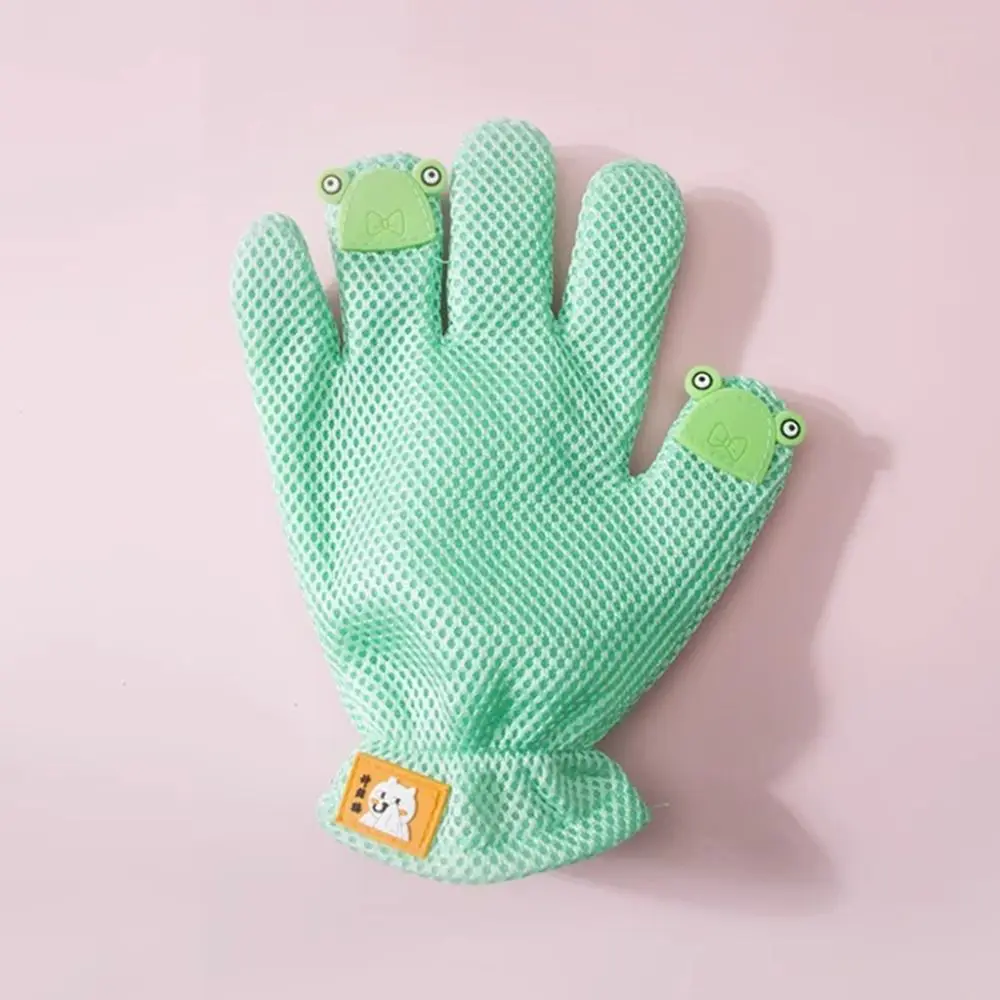Cartoon Katze Haar Entfernung Handschuhe Mesh Stoff Silikon Haustier Haar Entfernung Pinsel Atmungsaktive Katze Pflege Handschuh