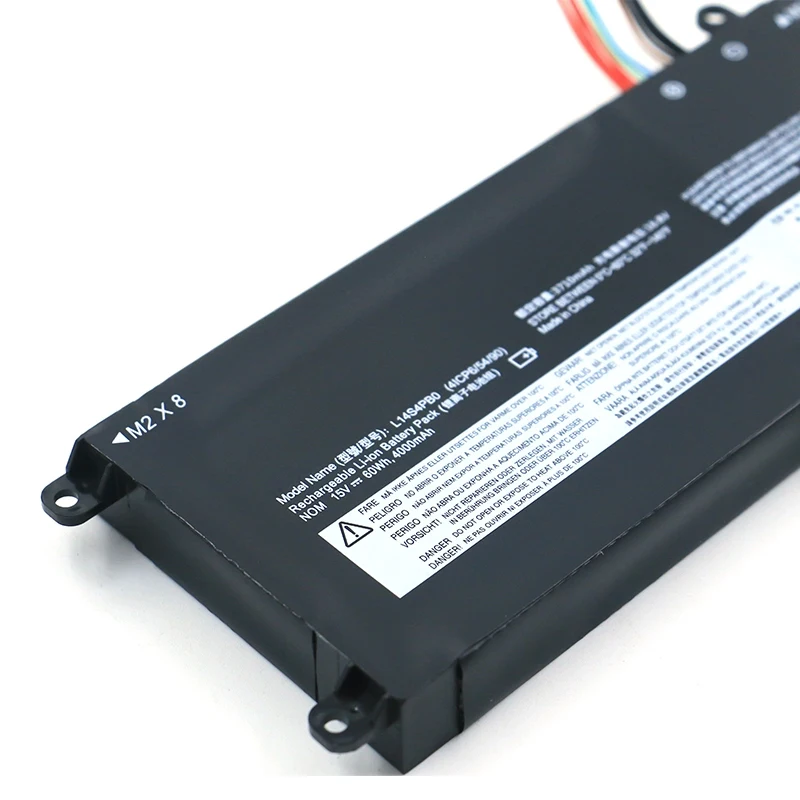 Bateria do portátil UGB para Lenovo, UGB, novo, L14M4PB0, L14S4PB0, bateria do portátil para resgate 15-ISK, 14-ISE, 14-ISE, 14-ISE, 14IBR, 80RN, 80RQ, 4ICP6/54/90, 15V, 60Wh, 4000mAh