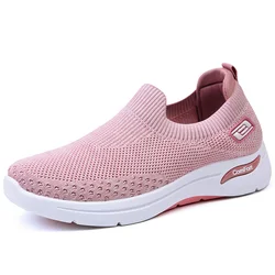 Women Running Shoes Lightweight Sports Shoes Comfortable Breathable Mesh Slip-On Walking Sneakers Tenis Feminino Zapatos Mujer