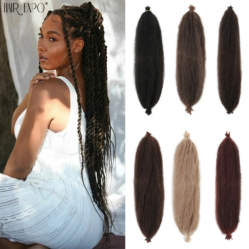 

30Inch Synthetic Marley Braids Crochet Hair Afro Kinky Marley Braiding Hair Extensions Marley Hair Bulk Braid For African Women