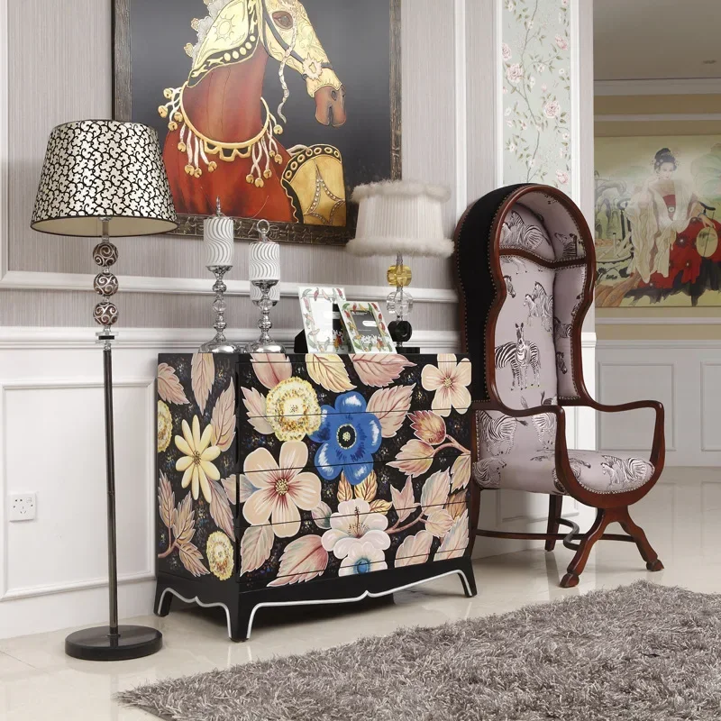 Four-Bucket Cabinet Fashion Bedroom Side Cabinet Storage Cabinet Chest of Drawers Organizing