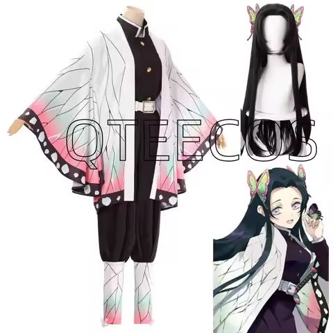 bilibili Demon Slayer Kochou Kanae Cosplay Costume Adult Anime Kimetsu No Yaiba Shinobu Kochou Halloween Clothes # 1 # W.