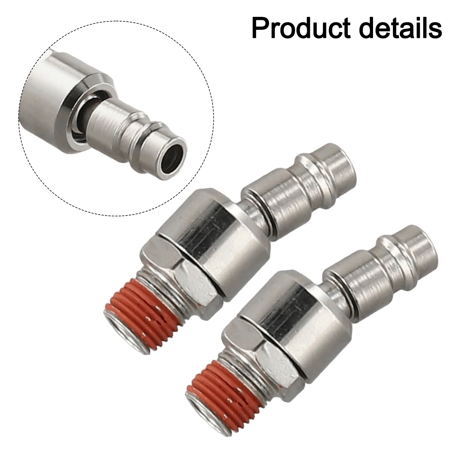 2Pcs Metal 1/4 NPT Quick Joint 360 Rotating Air Compressor Connector For Pneumatic Tool Hose Pipe Industrial Auto Garage Use