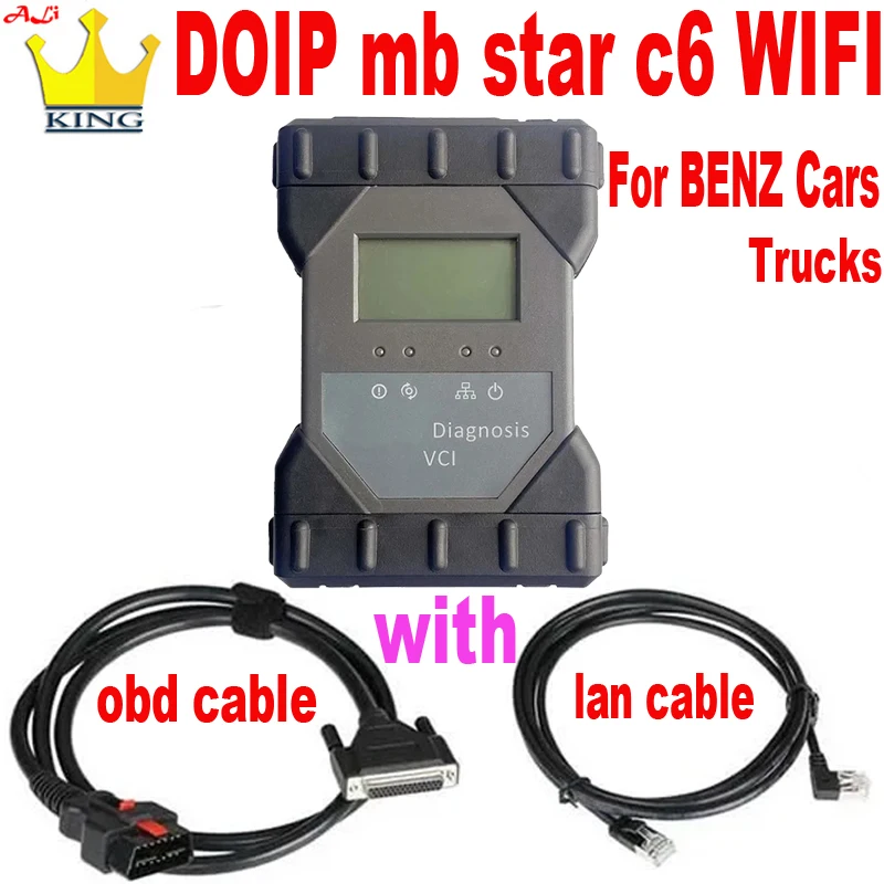 

DOIP VCI MB Star C6 sd connect C6 Multiplexer OBD 2 cables support plus DOIP WIFI For BENZ Cars And Trucks Diagnosis VCI Tools