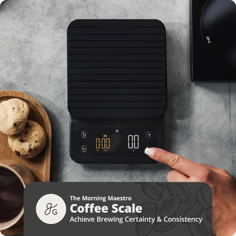 Greater Goods Digital Accurate Coffee Scale for Pour-Over Maker, with Timer for Great French Press and General Kitchen Use