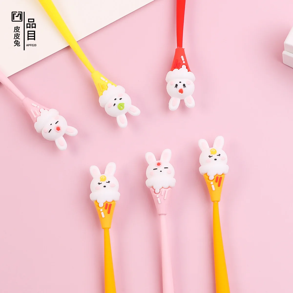 

48PCS Black 0.5 Cute Cartoon Animal High Value Rabbit Styling Pen Primary And Secondary School Students Study Exam Stationery