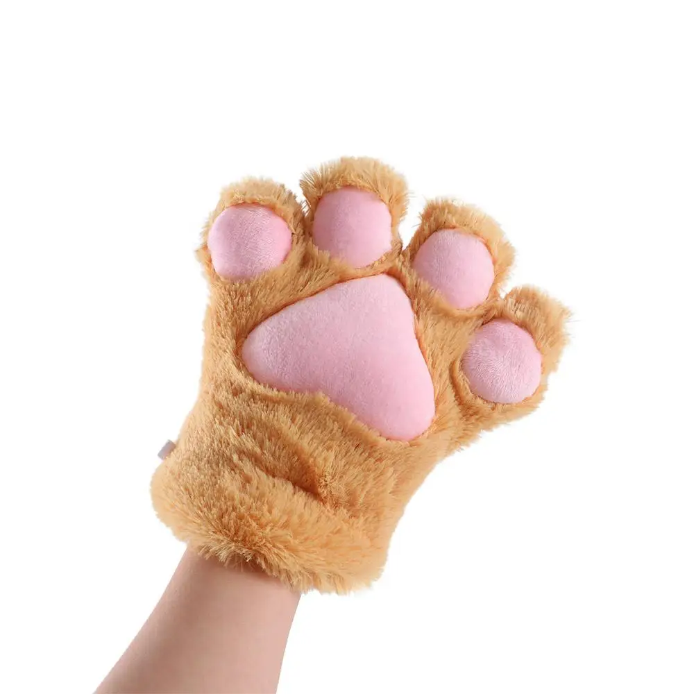 Luvas macias para mulheres, Garra de gato de pelúcia, Luvas Cosplay Anime, Doce