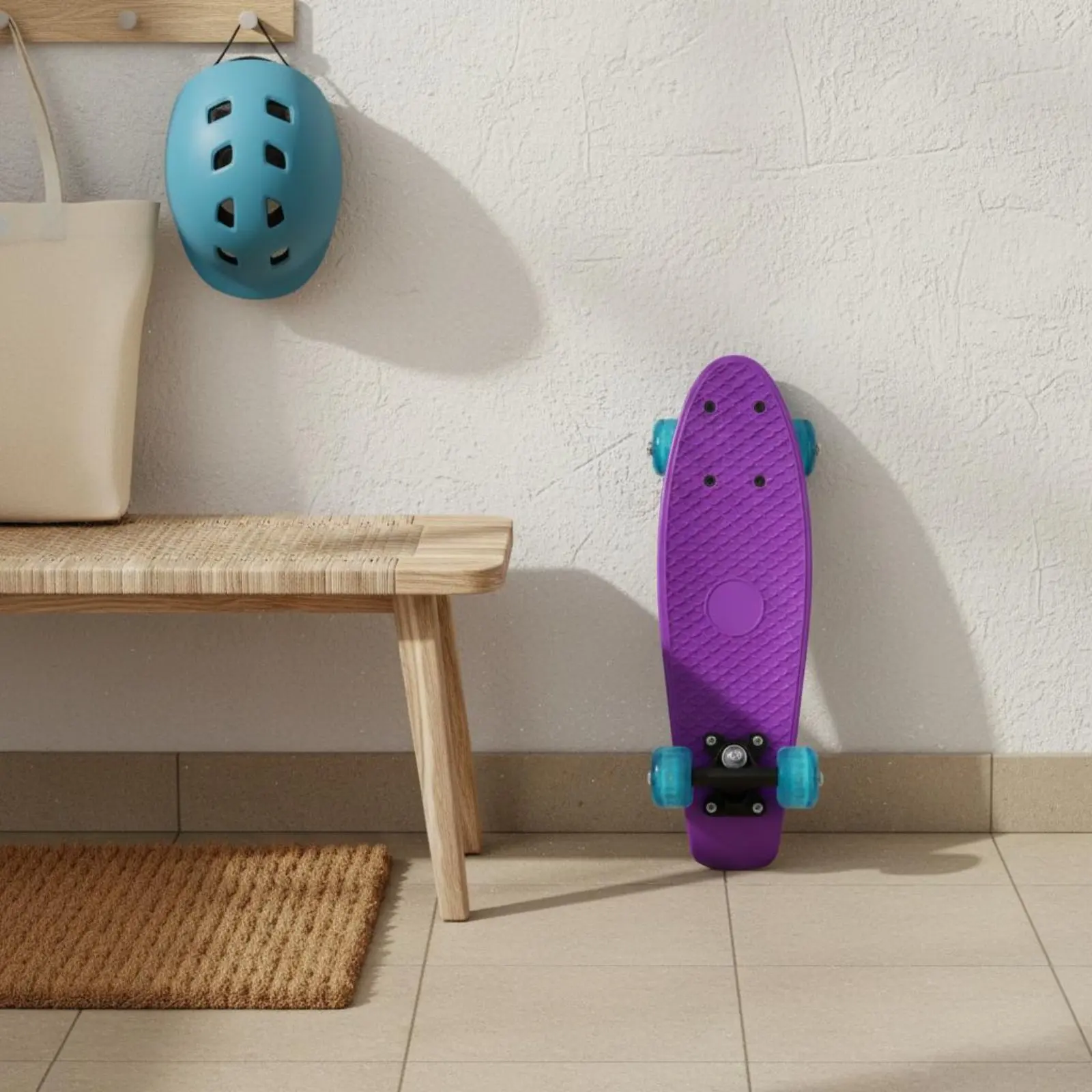 

17 Inch Wave Board Illuminated-Up Wheels Mini Ride-on Board Outdoor Toy Non-Slip Deck for Children, Commuting