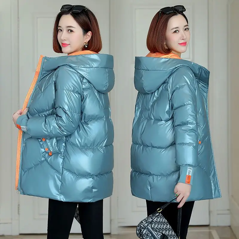 Autumn Winter Women\'s Jackets New Korean Hooded Windbreaker Female Fleece Warm Thick Cotton Padded Coat Women Parkas Outerwear