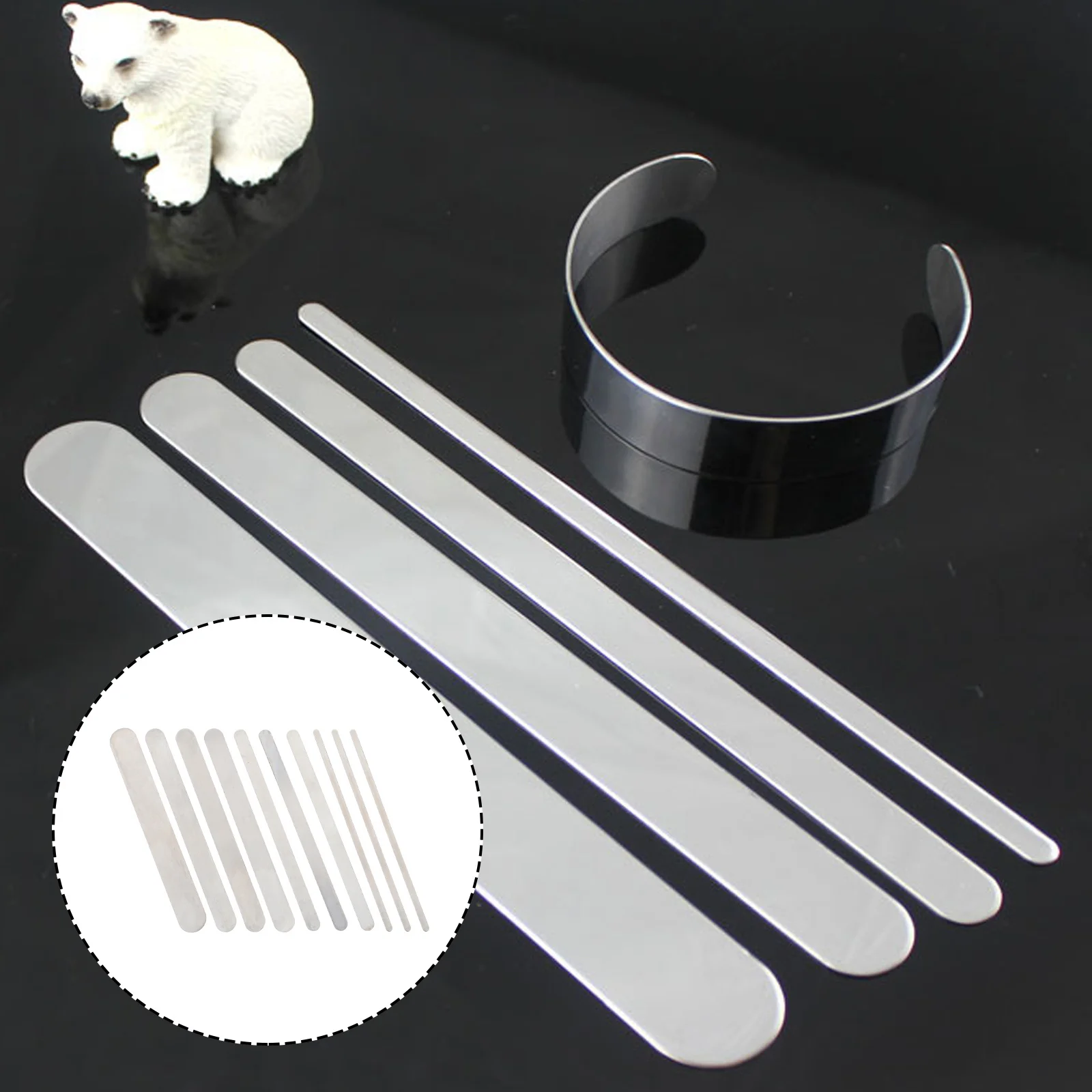 

10Pcs Stainless Steel Bracelet Blanks Adjustable Cuff Bangle for DIY Jewelry Making Craft Customizing Engraving Stamping