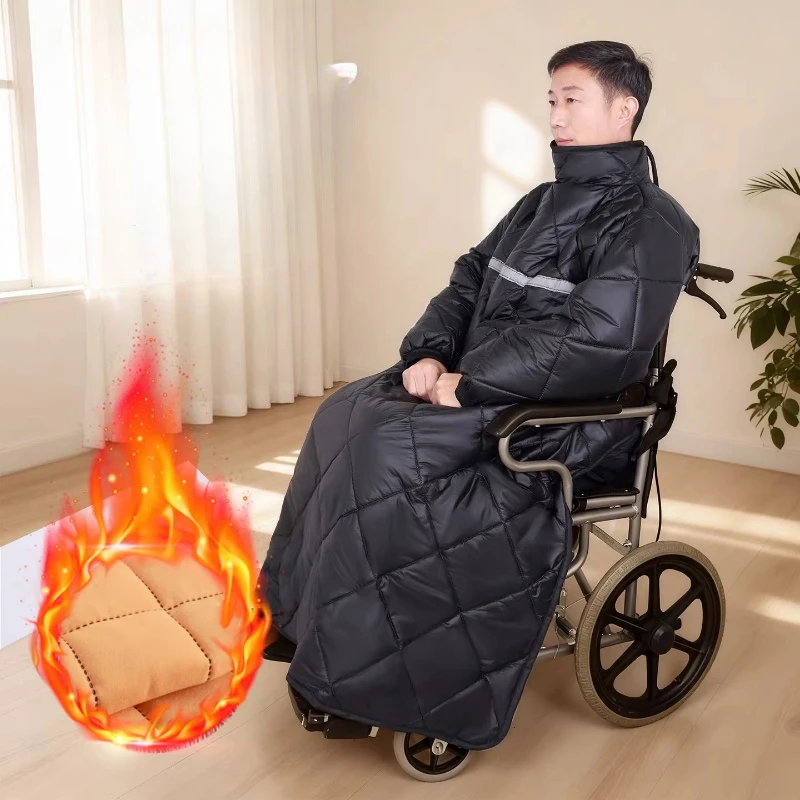 Wheelchair Outdoor Winter Blanket, Windproof Leg Warmer for Elderly, Cold Weather Knee Cover Seniors with Handicap and Disabled
