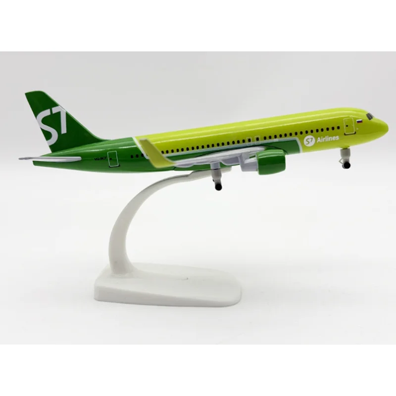 

20CM Russian S7 A320 Simulation Aircraft Model Alloy Static Ornament Model Aircraft Toy Collection