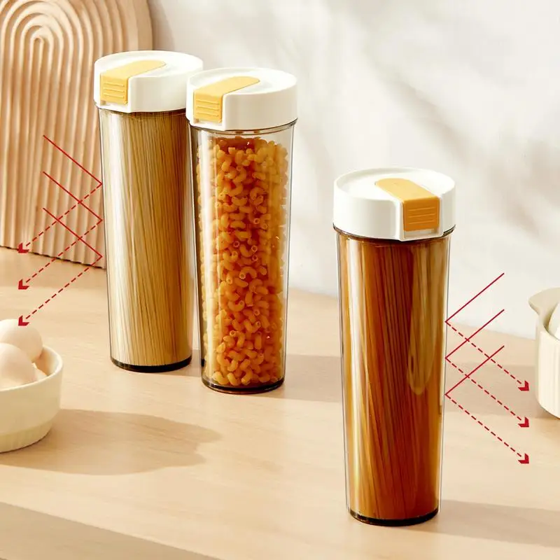 

Airtight Kitchen Jars Pasta Storage Containers Noodle Jars with Lids for Flour Cereals Pasta Kitchen Food Storage Boxes