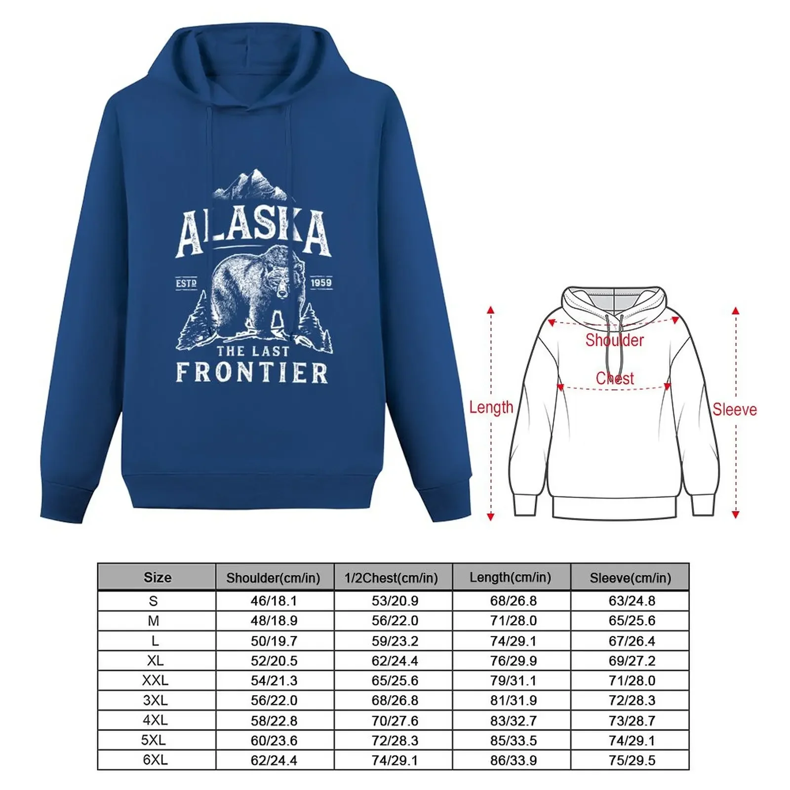 New Alaska The Last Frontier Bear Home T Shirt Men Women Vintage Gifts National Park Hoodie mens clothing tracksuit men