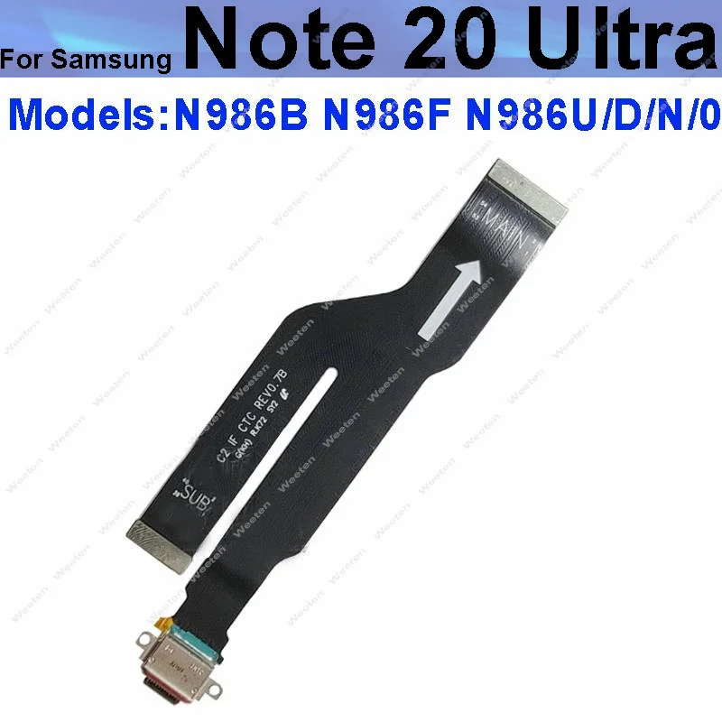 Für Samsung Galaxy Note 20 n981 n9810 n981b Mikrofon platine Dock Ladeans chluss Flex Cablebnote20 ultra n986b n986f n986u/d/n