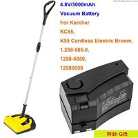 Cameron Sino 3000mAh Vacuum Battery for Karcher 1.258-505.0, 12585050, 1258-5050, K55 Cordless Electric Broom, KC55, K 55