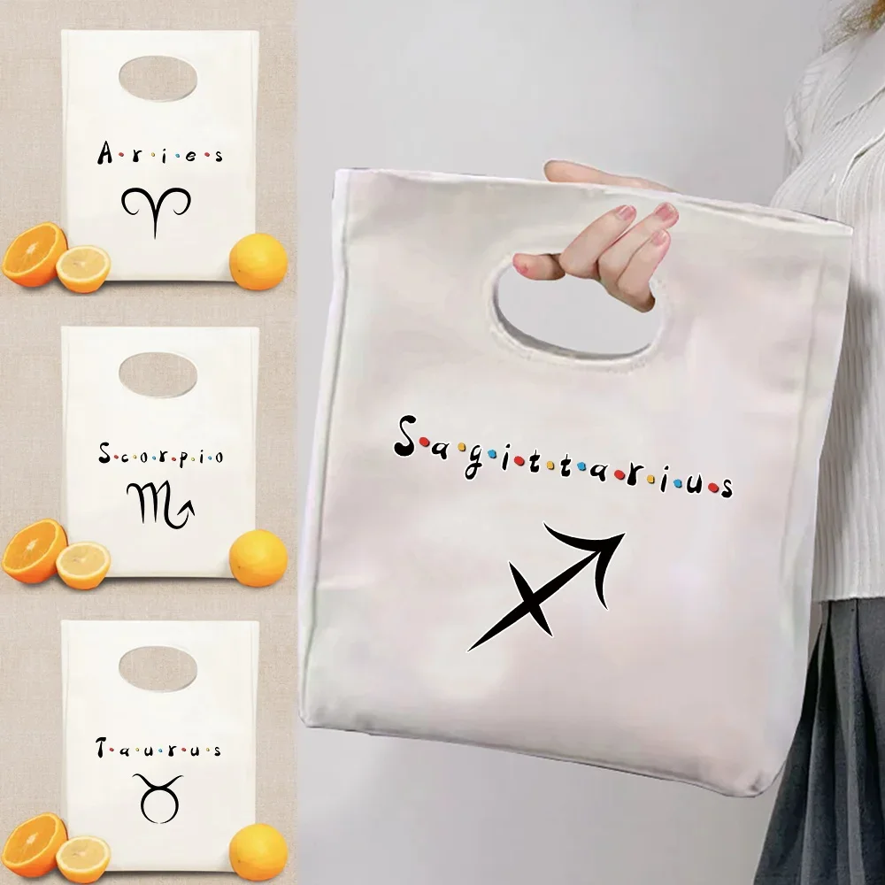 Constellation Pattern Large Capacity Lunch Bag Student Office Workers Insulated Lunch Bag Portable Camping Thermal Picnic Pouch