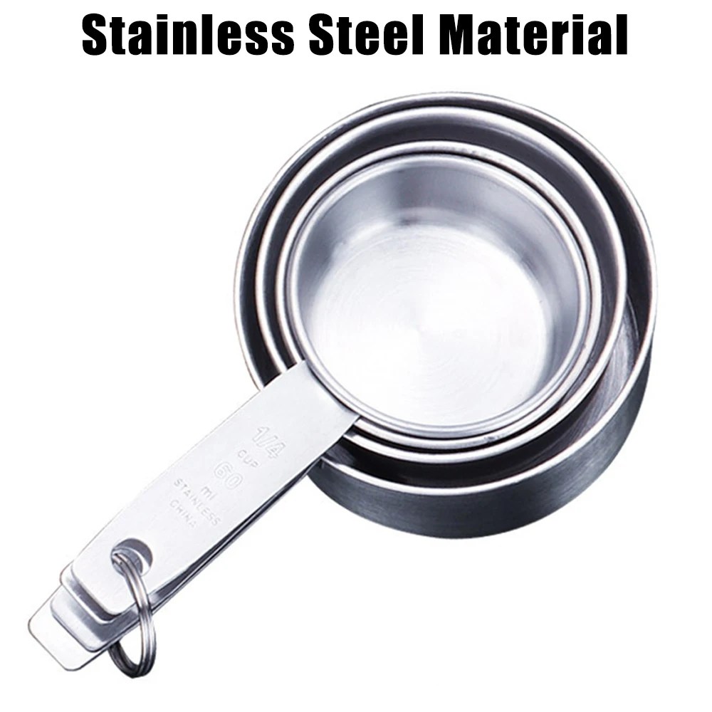 1/4/6 PCS Coffee Measuring Spoon Baking Tools Measuring Cups and Spoons Set Stainless Steel Stackable Kitchen Accessories