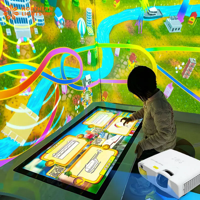 Educational Home Amazing Magic Painting Table Kids Interactive Game Wall Projection Game System Interactive Projection